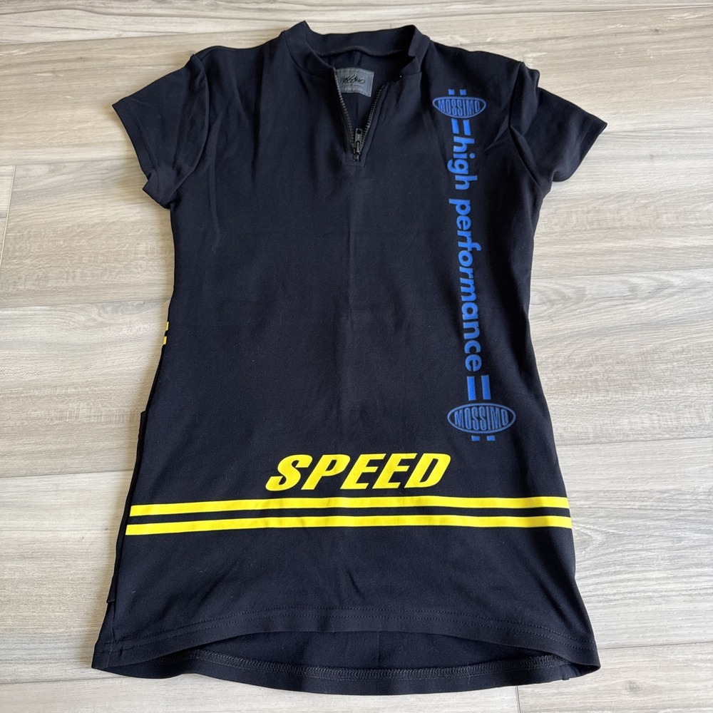 Vintage Mossimo SPEED Cycling Jersey Size Small Made In USA Black MINT COND